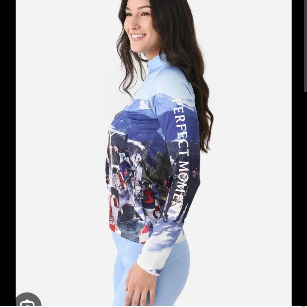 Perfect Moment Dede Johnsyon Party half zip top long sleeve Base Layer XS $250 - Picture 3 of 5